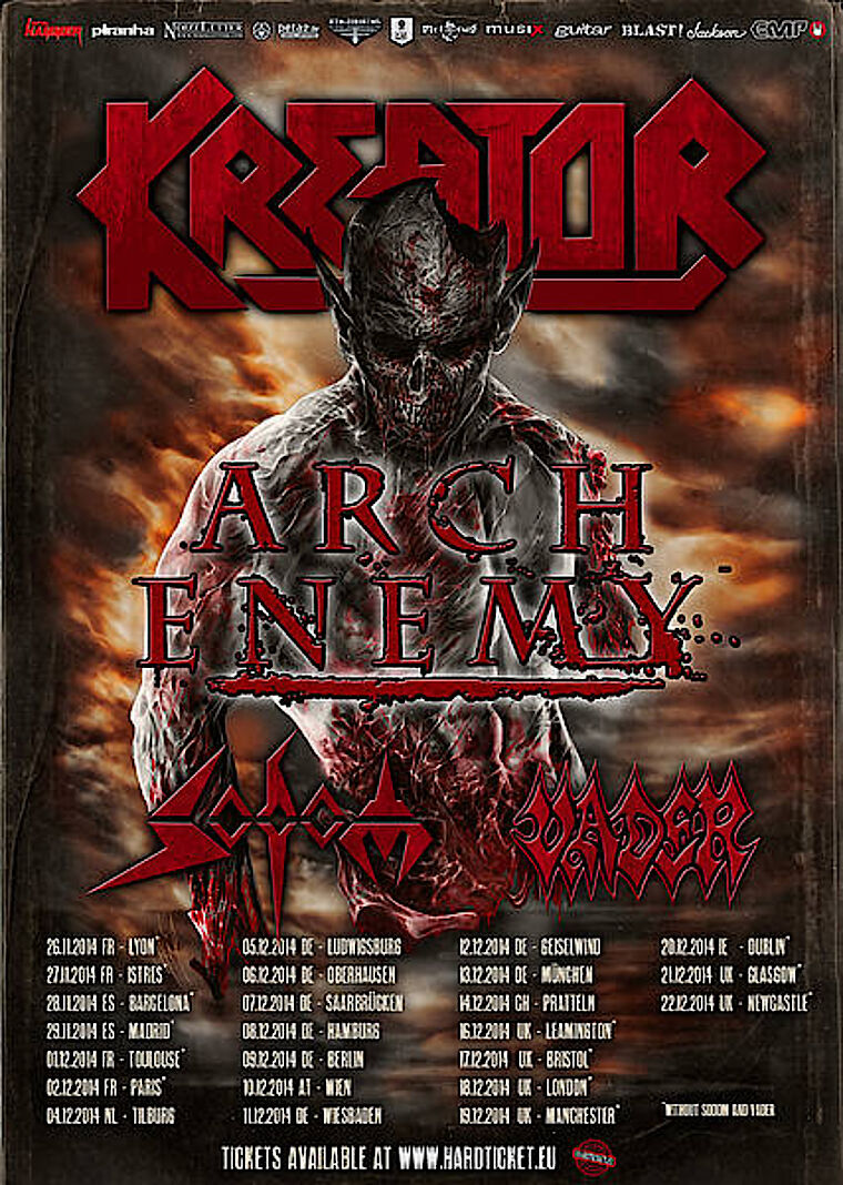 kreator arch enemy tour