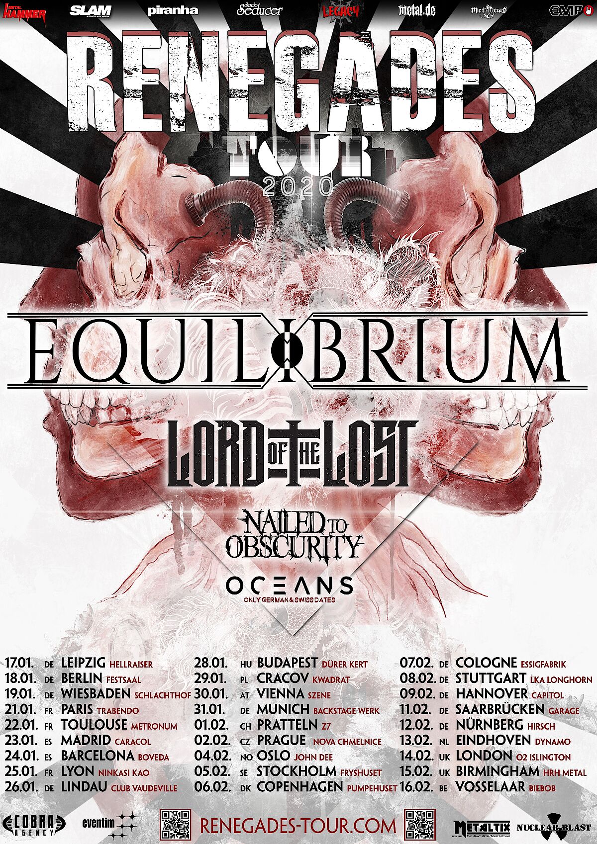 Equilibrium auf Renegades Tour mit Lord Of The Lost, Nailed To