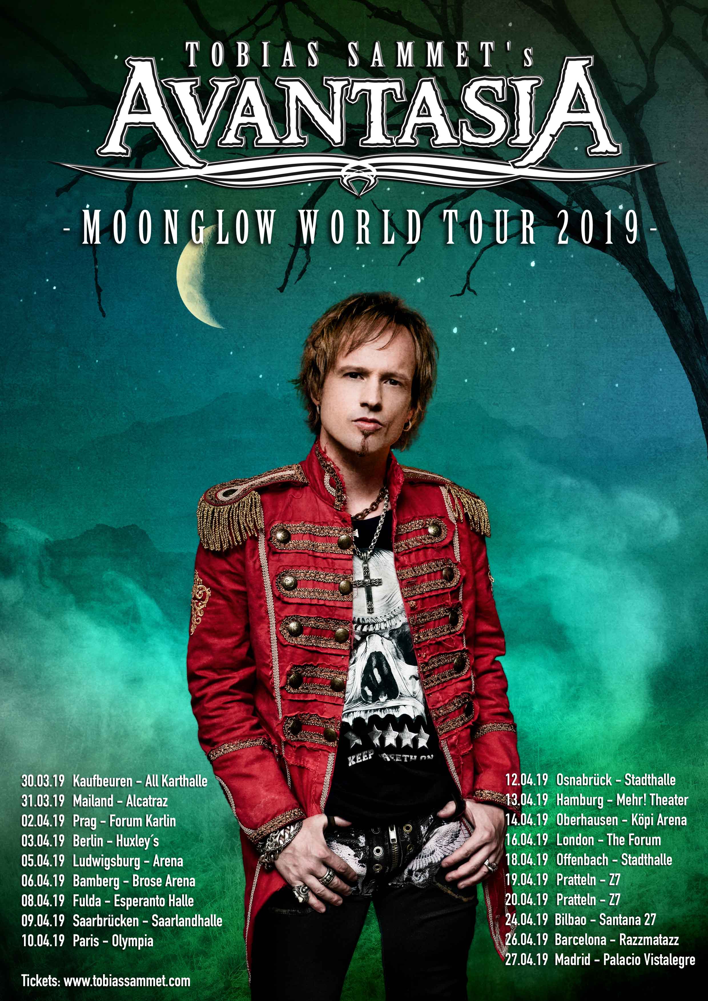 avantasia moonglow tour