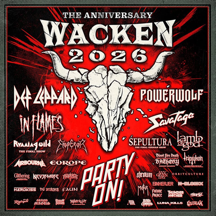 Wacken Open Air 2026 Bandposter